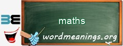 WordMeaning blackboard for maths